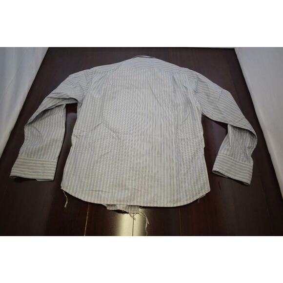 26266 Mens Hugo Boss Orange Label Striped Long Sleeve Dress Shirt Size XL - Picture 9 of 9